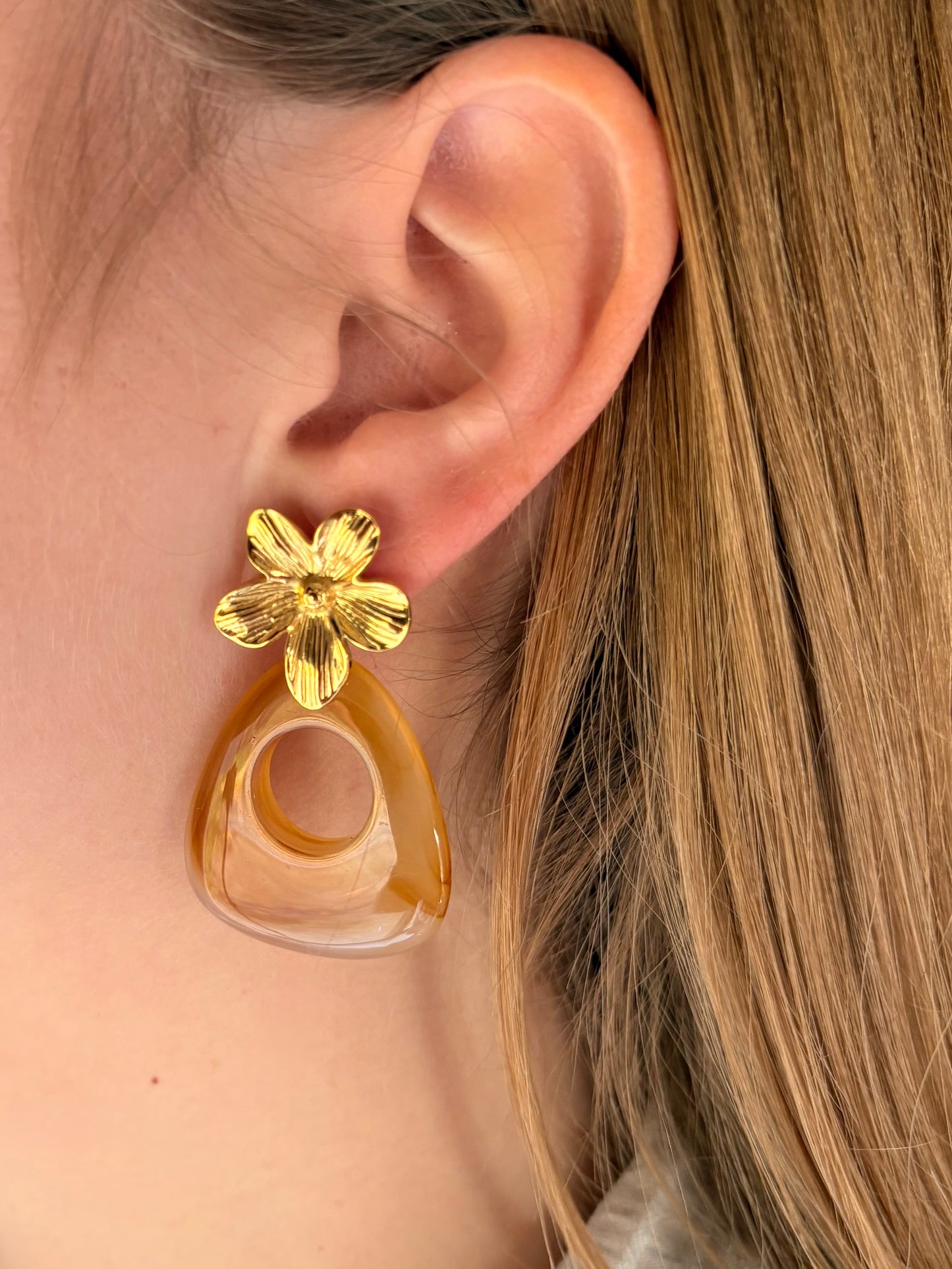 Boucles d’oreilles Ambre